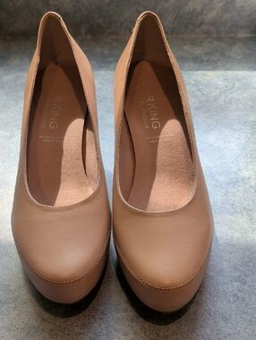 Classic Tan Platform Pumps by